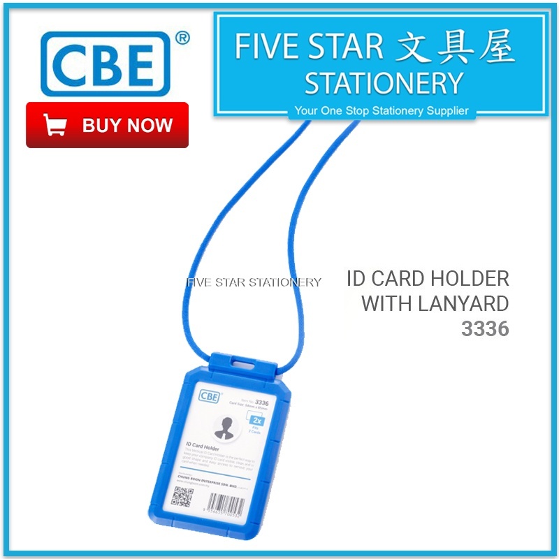 fivestar2u CBE ID Card Holder Set with Lanyard 3336 Access Card Kad